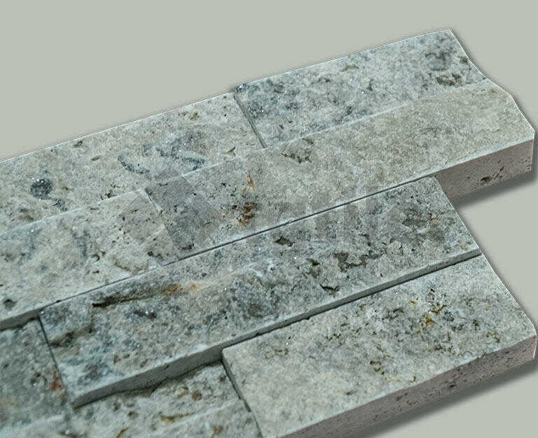 Ledger Panel Silver Travertine Marble